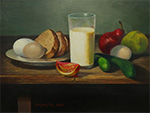 A Hearty Breakfast �ײ����\_��^�A ø_painted by Lai Ying-Tse